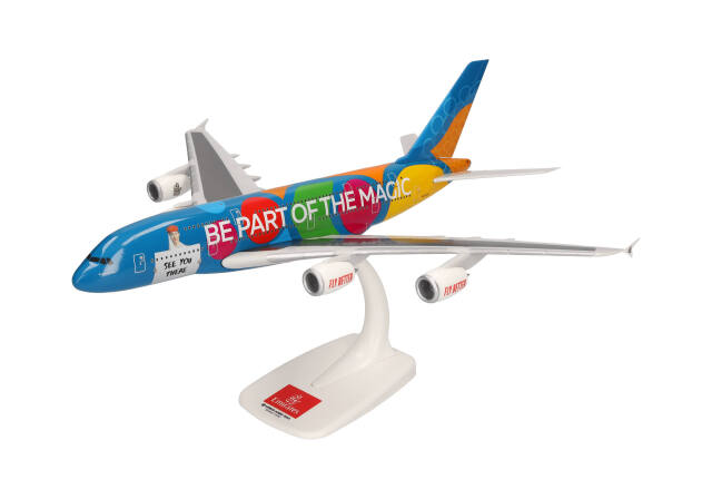 [予約]herpa wings 1/250 (プラスチック製) A380 エミレーツ航空 “Destination Dubai” A6-EOT ※スナップフィット