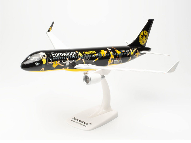 herpa wings 1/100 (プラスチック製) A320 ユーロウイングス “BVB Fanairbus” D-AEWM ※スナップフィット