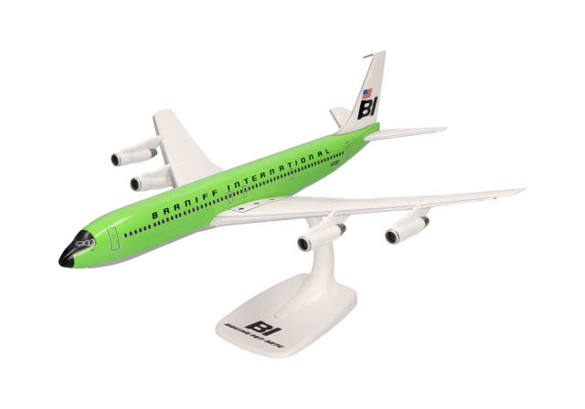 herpa wings 1/144 (プラスチック製) 707-320 ブラニフ航空 Solid lime green N7097 ※スナップフィット