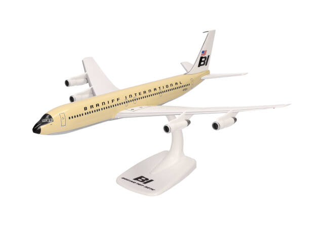 herpa wings 1/144 (プラスチック製) 707-320 ブラニフ航空 Solid beige N7104 ※スナップフィット