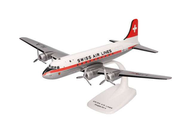 herpa wings 1/125 (プラスチック製) DC-4 スイスインターナショナルエアラインズ “Gen?ve” HB-ILA ※スナップフィット
