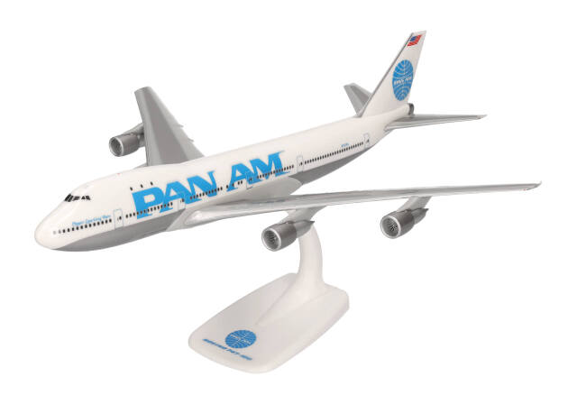 herpa wings 1/250 (プラスチック製) 747-100 パンアメリカン航空 (billboard livery) “Clipper Sparkling Wave” N741PA ※スナップフィット