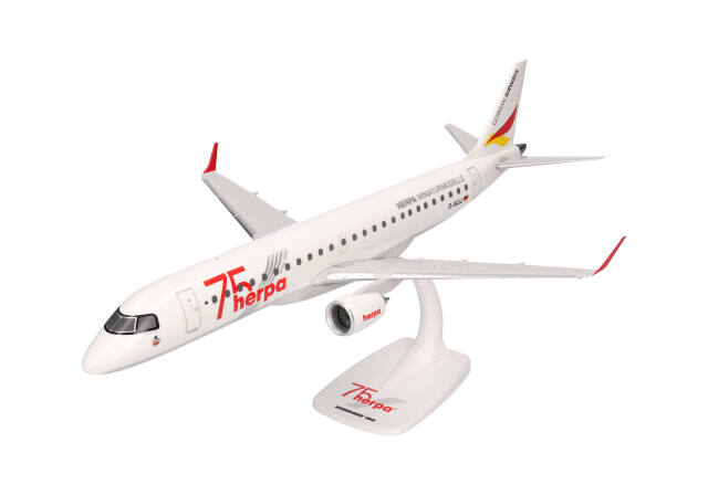 herpa wings 1/100 (プラスチック製) E190 ドイツ航空 “Herpa 75 Years” D-ACJJ ※スナップフィット