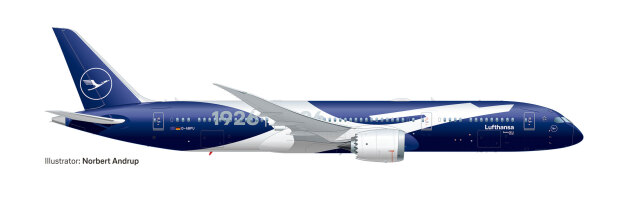 [予約]herpa wings 1/200 (プラスチック製) 787-9 ルフトハンザ航空 "100 Jahre" "Berlin" D-ABPU ※スナップフィット
