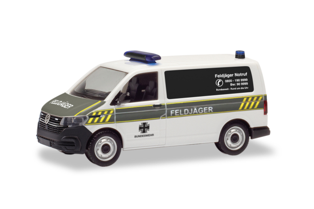 herpa Cars&Trucks 1/87 (プラスチック製) フォルクスワーゲン T6.1 ホワイト "Feldj?ger"