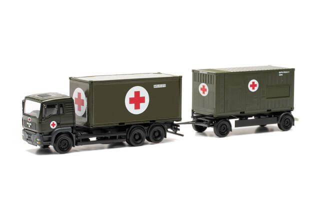 herpa Cars&Trucks 1/87 MAN TGA L コンテナトレーラー “Bundeswehr/SAN”