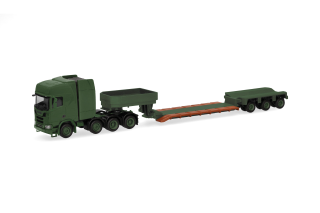 herpa Cars&Trucks 1/87 (プラスチック製) スカニア CR 20 HD  ローボーイセミトレーラー  デンマーク軍