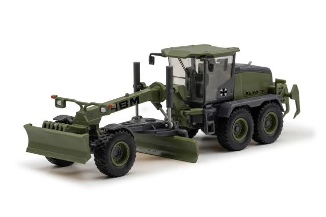 [予約]herpa Cars&Trucks 1/87 (プラスチック製) HBM-Nobas グレーダー BG 180 TA-7 オリーブグリーン