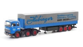 [予約]herpa Cars&Trucks 1/87 メルセデスベンツ LPS 2032 キャンバスセミトレーラー "Hübinger"