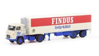 [予約]herpa Cars&Trucks 1/87 スカニア Vabis LB 76 冷蔵ボックスセミトレーラー "Findus"