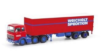 [予約]herpa Cars&Trucks 1/87 メルセデスベンツ LPS 2032 ボックスセミトレーラー "Weichelt Spedition"