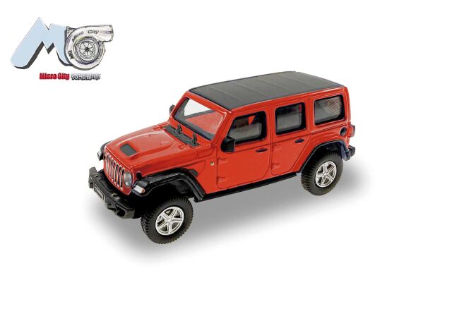 herpa Cars&Trucks MicroCity 1/87 (プラスチック製) ジープ ラングラー レッド (2017)