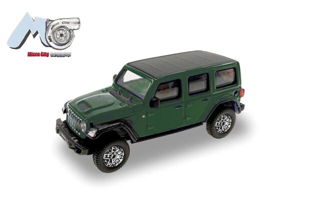 herpa Cars&Trucks MicroCity 1/87 (プラスチック製) ジープ ラングラー グリーン (2017)
