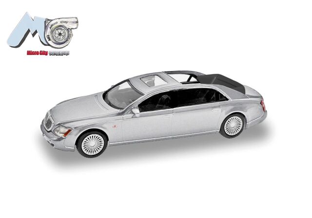 [予約]herpa Cars&Trucks MicroCity 1/87 (プラスチック製) マイバッハ 62Sシルバー (2002-2013)