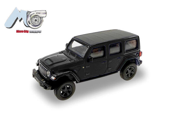 herpa Cars&Trucks MicroCity 1/87 (プラスチック製) ジープ ラングラー ブラック (2017)