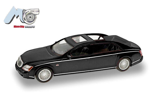 [予約]herpa Cars&Trucks MicroCity 1/87 (プラスチック製) マイバッハ 62S ブラック (2002-2013)