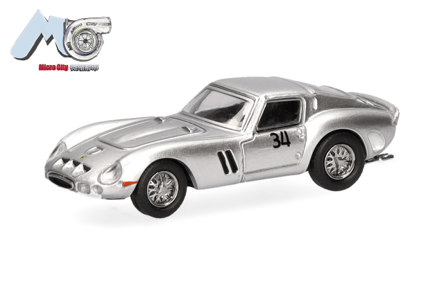 herpa Cars&Trucks  MicroCity 1/87 (プラスチック製) フェラーリ 250 GTO 34 シルバー