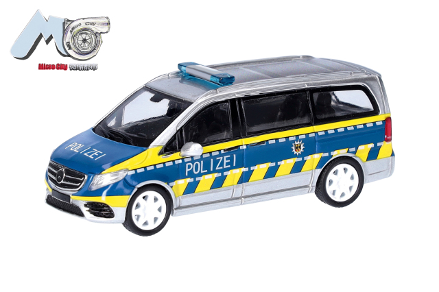 herpa Cars&Trucks  MicroCity  1/87 (プラスチック製) メルセデスベンツ Vクラス 警察