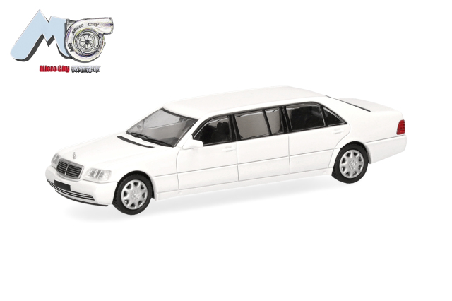 [予約]herpa Cars&Trucks MicroCity 1/87 (プラスチック製) メルセデスベンツ S600 プルマン ホワイト