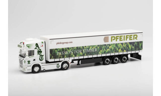 herpa Cars&Trucks  1/87 スカニア R 13 TL カーテンキャンバス セミトレーラー "Andreas Schubert Transporte/ Vento Bianco"
