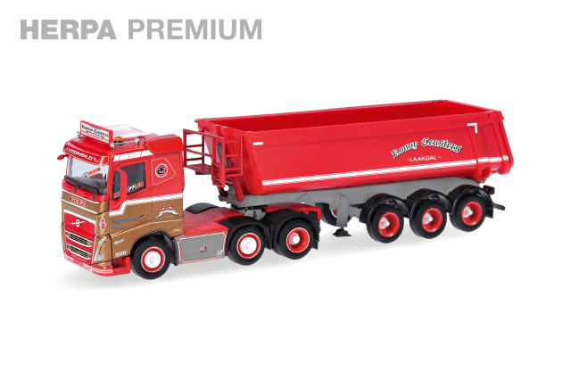 [予約]herpa Cars&Trucks 1/87 (プラスチック製) ボルボ FH 2020 フラットルーフ ダンプセミトレーラー 3軸 "Ronny Ceusters" (ベルギー)