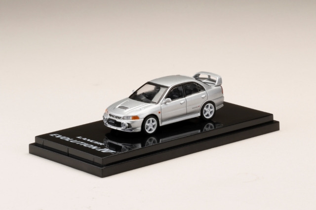 ホビージャパン 1/64 三菱ランサー GSR Evolution IV (CN9A) カスタムバージョン スチールシルバー