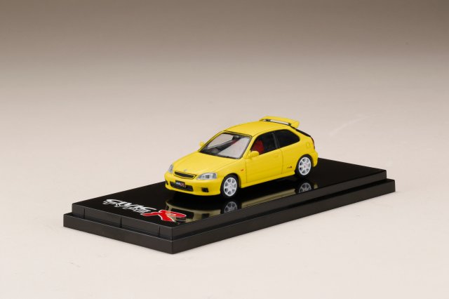 ホビージャパン 1/64 ホンダ CIVIC TYPE R (EK9) サンライトイエロー
