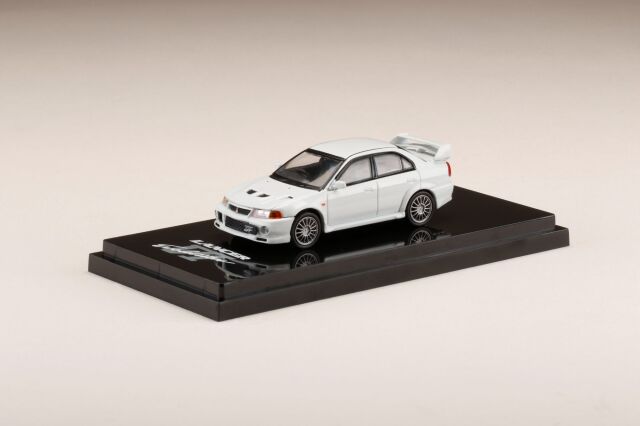 ホビージャパン 1/64  (ダイキャスト製) 三菱ランサー GSR エボリューション 6 (CP9A)  スコーティアホワイト
