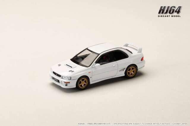 ホビージャパン 1/64 (ダイキャスト製) スバル インプレッサ PURE SPORTS COUPE WRX type R STi Version (GC8) フェザーホワイト