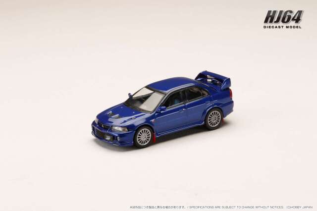 ホビージャパン 1/64 (ダイキャスト製) 三菱 ランサー GSR エボリューション 6 (CP9A) 1999 マッドフラップ付き アイセルブルー