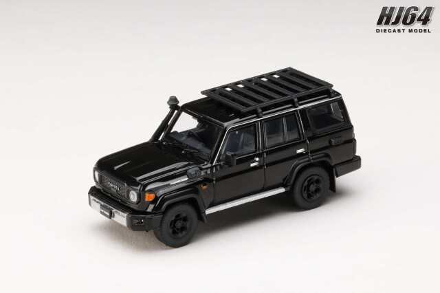 [予約]ホビージャパン 1/64 (ダイキャスト製) Toyota LANDCRUISER 70 (GDJ76W) 2023 カスタムバージョン アティチュード・ブラック・マイカ