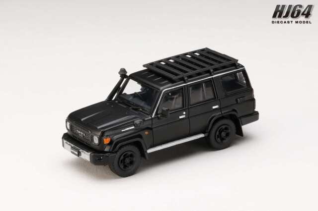 [予約]ホビージャパン 1/64 (ダイキャスト製) Toyota LANDCRUISER 70 (GDJ76W) 2023 カスタムバージョン マットブラック