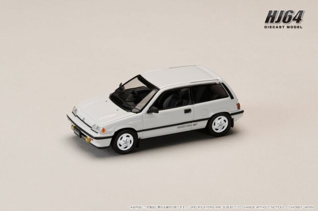 ホビージャパン 1/64 (ダイキャスト製) ホンダ CIVIC (AT) LATE VERSION / 純正オプションパーツ付 ホワイト