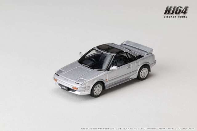 ホビージャパン 1/64 (ダイキャスト製) トヨタ MR2 1600G-LIMITED SUPER CHARGER 1988 T BAR ROOF シルバーメタリック / カスタムカラー