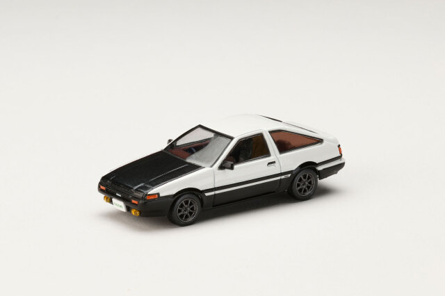 [予約]ホビージャパン 1/64 (ダイキャスト製) トヨタ SPRINTER TRUNEO (AE86) GT-APEX JDM カスタムバージョン／CARBON BONNET ホワイト／ブラック カーボンボンネット