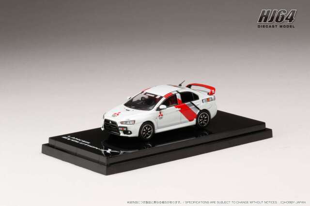 ホビージャパン 1/64 (ダイキャスト製) 三菱 LANCER EVOLUTION X RALLIART COLOR (WHITE)