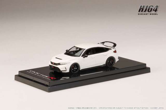 [予約]ホビージャパン 1/64 (ダイキャスト製) ホンダ CIVIC TYPE R (FL5) RACING BLACK Package 2025 チャンピオンシップホワイト ※再生産