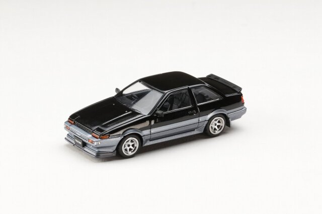 [予約]ホビージャパン 1/64 (ダイキャスト製) トヨタスプリンタートレノ GT APEX (AE86) 2 DOOR 後期型 JDM STYLE カーボンボンネット ブラック/グレー