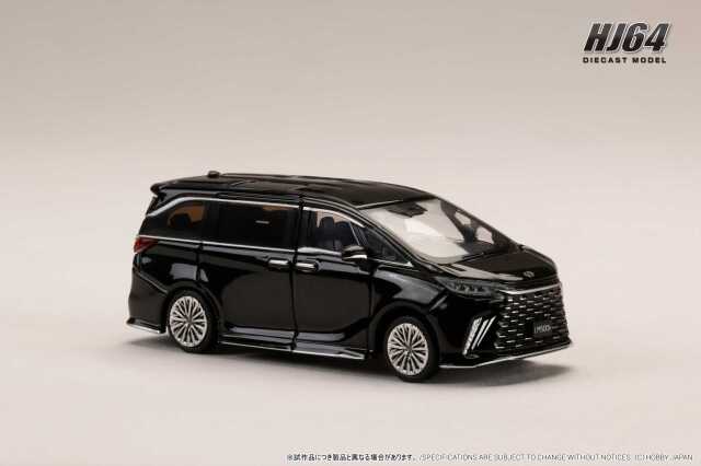 ホビージャパン 1/64 (ダイキャスト製) レクサス LM カスタムバージョン  6 シーター 500h (RHD) /ブラックインテリア グラファイトブラック ガラスフレーク