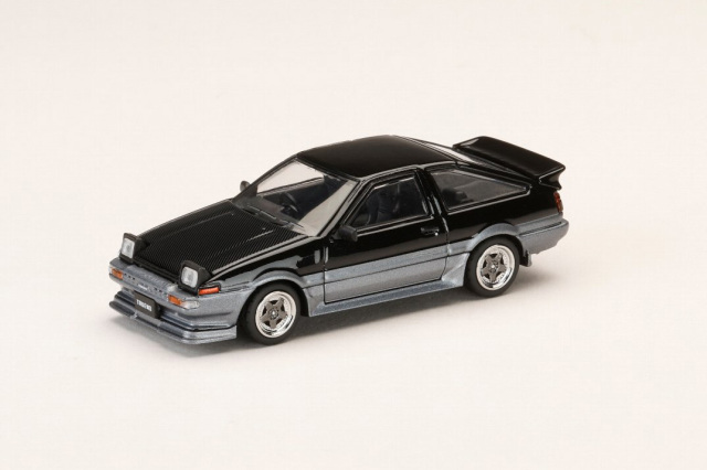 [予約]ホビージャパン 1/64 (ダイキャスト製) トヨタ スプリンター トレノ GT APEX (AE86) 後期型 JDM Style カーボンボンネット ブラック／グレー