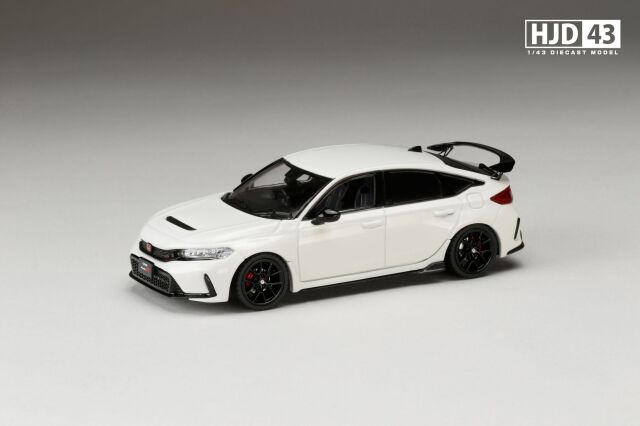 ホビージャパン 1/43 (ダイキャスト製) ホンダ シビック TYPE R (FL5) RACING BLACK Package チャンピオンシップホワイト