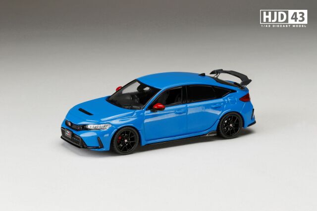 ホビージャパン 1/43 (ダイキャスト製) ホンダ シビック TYPE R (FL5) RACING BLACK Package 純正オプション装着車 レーシングブルーパール