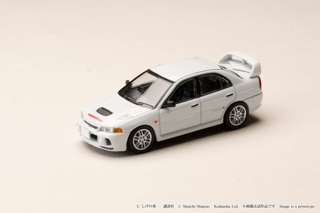 [予約]ホビージャパン 1/64 (ダイキャスト製) HJ64 三菱 Lancer RS Evolution IV / 頭文字D 岩城 清次 VS 藤原 拓海 