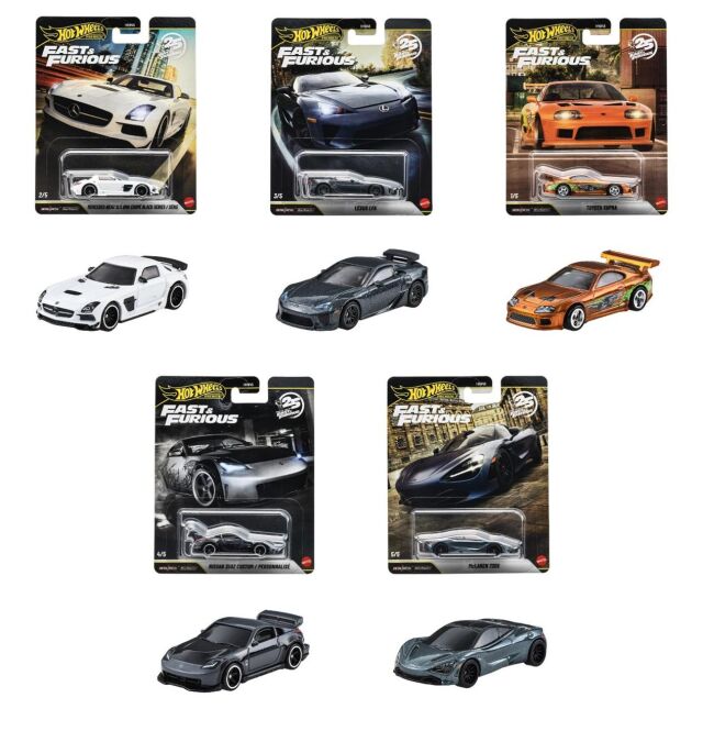 [予約]Hot Wheels 1/64 (ダイキャスト製) ワイルド・スピード プレミアム アソート