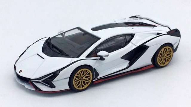 HUNG HING TOYS 1/64 (ダイキャスト製) ランボルギーニ・シアン FKP 37 (White)