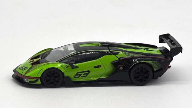 Lamborghini - 1/64 LAMBORGHINI ESSENZA(ランボルギーニ・エッセンツァ) SCV12 (Verde Silvans) 完成品 ミニカー(HS004-01) Hung Hing Toys(ホンヒントイズ) 12c-278-hh-lambor-scv12-green-