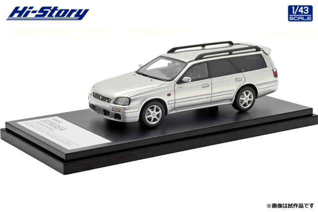 Hi-Story（ハイストーリー）1/43 NISSAN STAGEA 25t RS FOUR S (1998) ソニックシルバー