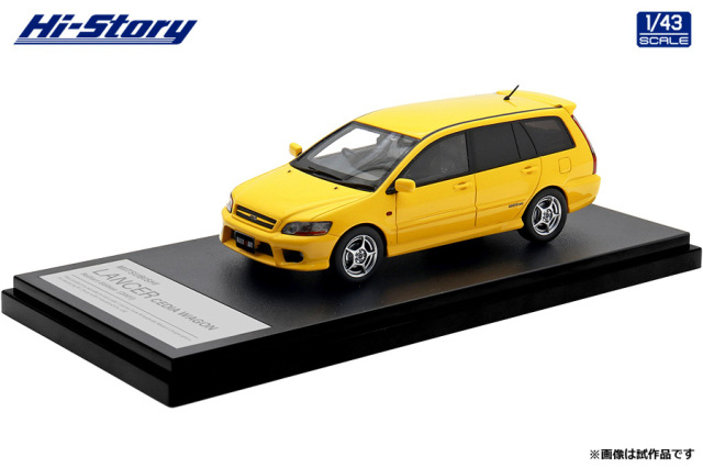 Hi-Story(ハイストーリー) 1/43 (レジン製) MITSUBISHI LANCER CEDIA WAGON Ralliart Edition (2001)ダンデライオンイエロー