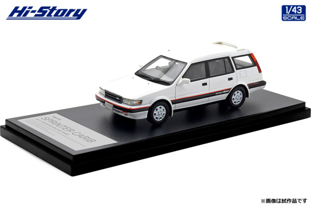 Hi-Story(ハイストーリー) 1/43 (レジン製) Toyota SPRINTER CARIB AV-II TOURING SPECIAL (1988)スーパーホワイトII