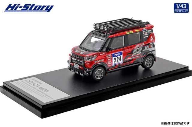 [予約]Hi-Story(ハイストーリー) 1/43 (レジン製) MITSUBISHI DELICA MINI アジアクロスカントリーラリー2024 サポートカー